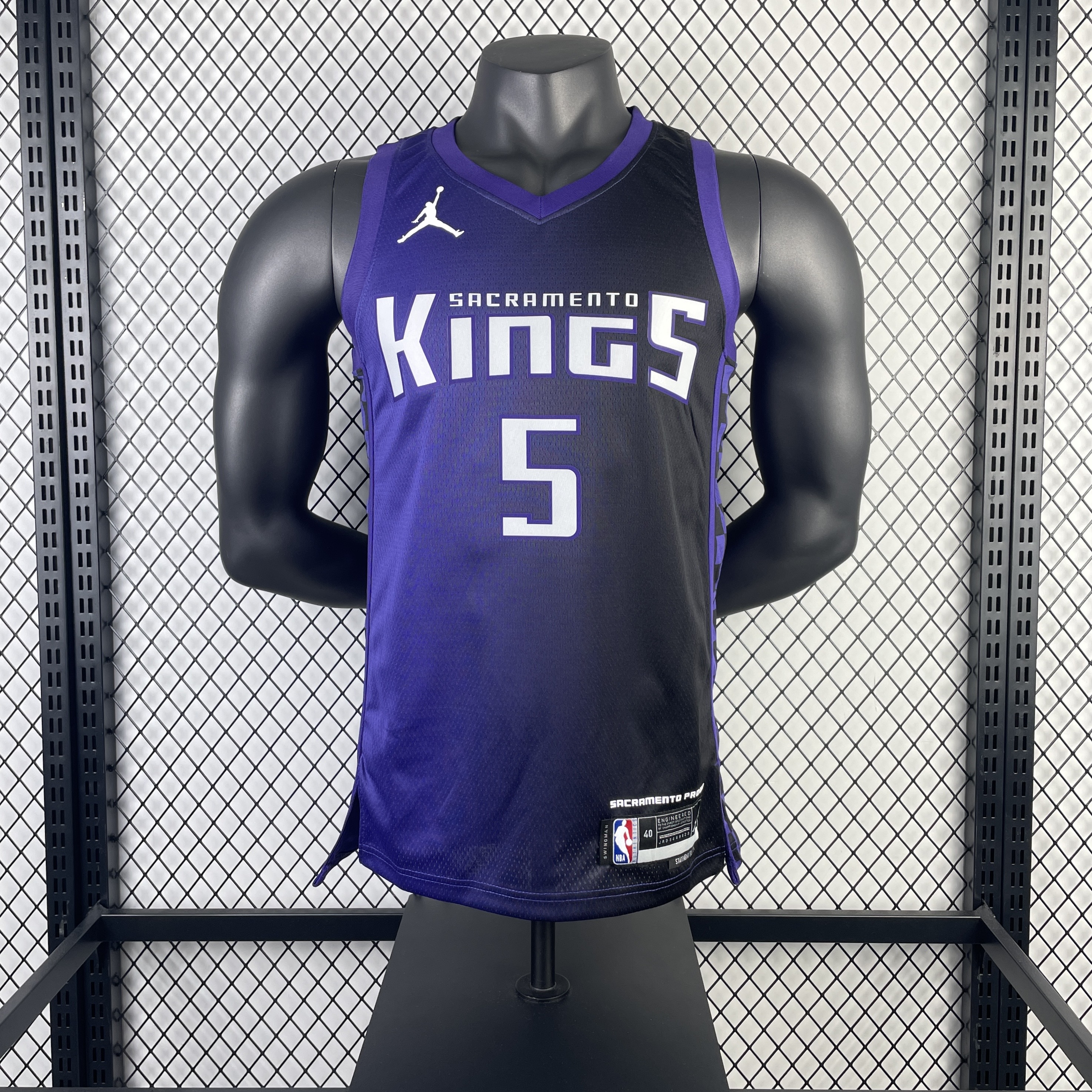 Men Sacramento Kings 5 Fox purple NBA 2023 24 Season Jerseys